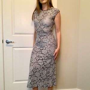 Vintage Sheer Floral Maxi Dress